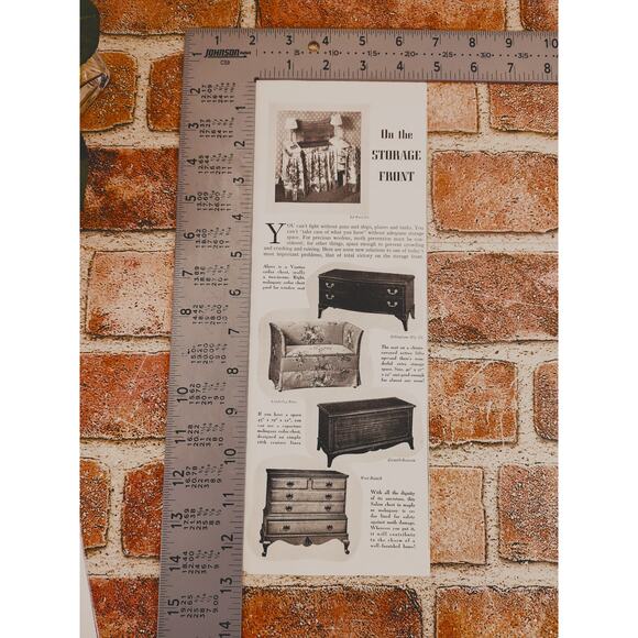 1942 Vintage Print Article - "On the Storage Front" - Home Organization & Decor - Picture 5 of 7